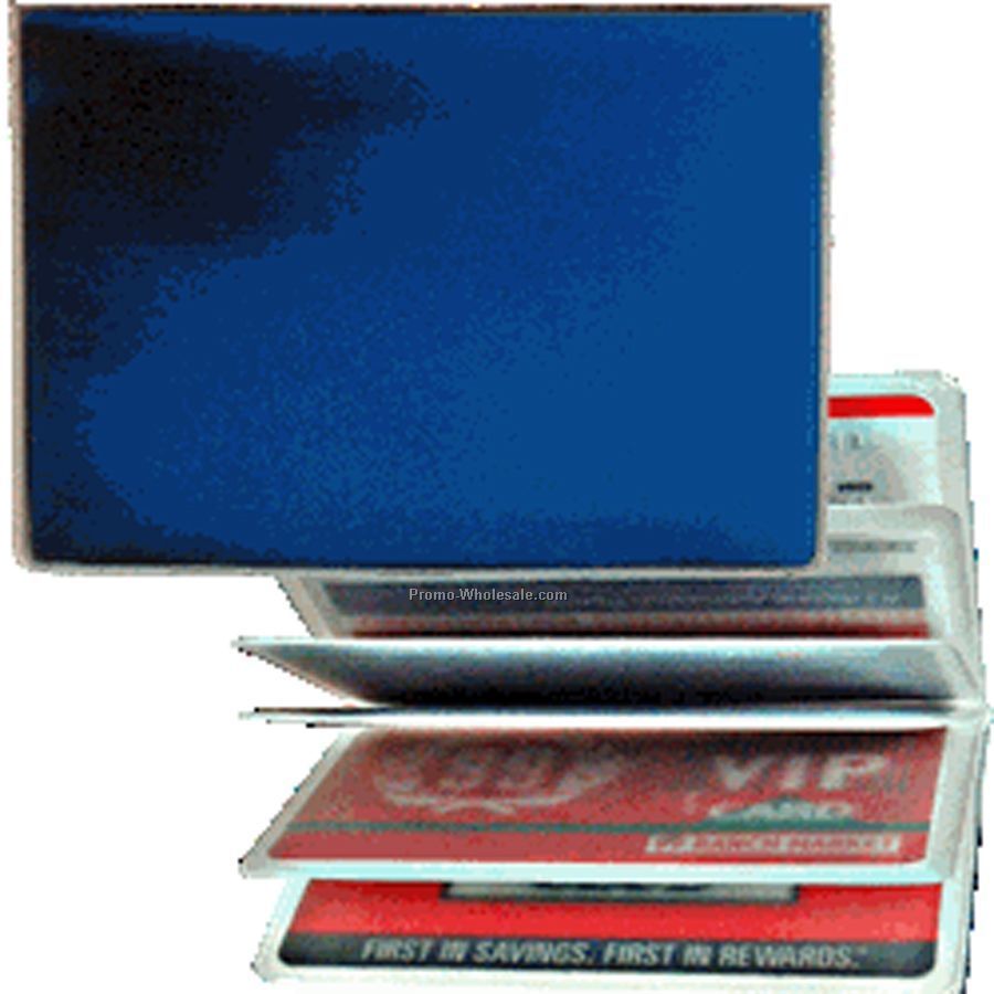 3d Lenticular Id / Credit Card Holder - Stock / Blue Black