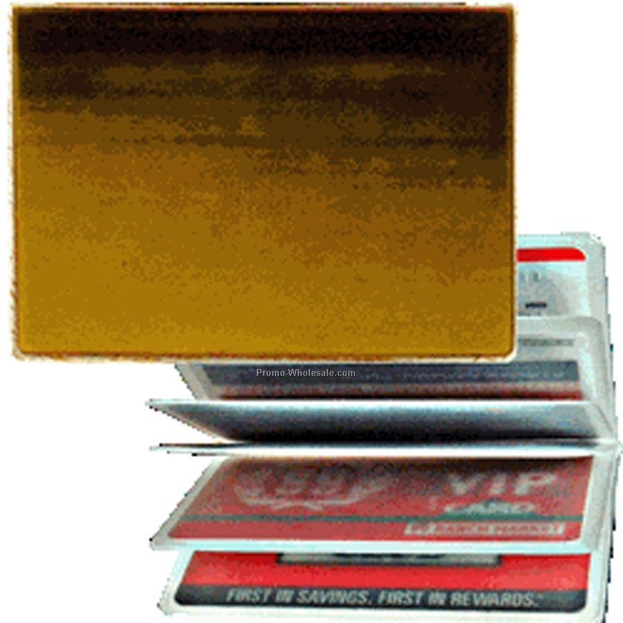 3d Lenticular Id / Credit Card Holder - Stock / Brown Yellow Orange