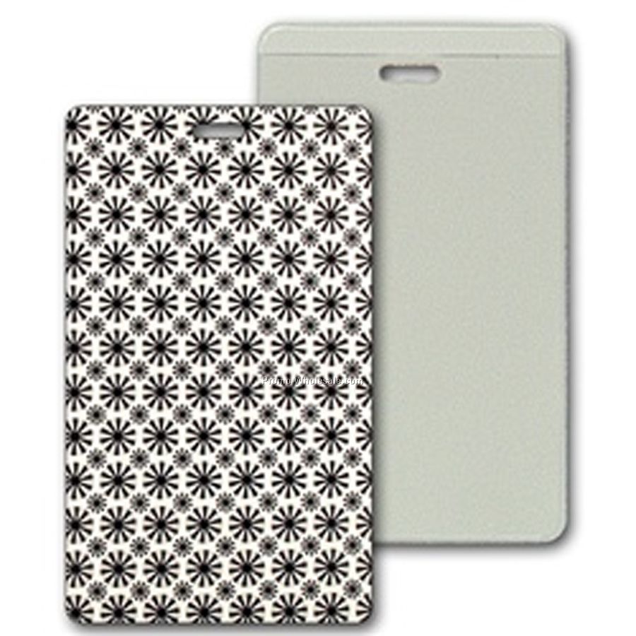 3d Lenticular Luggage Tags - Stock / White With Black Stars 2-3/8"x4-1/4"
