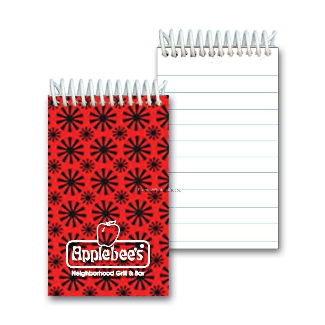 3d Lenticular Mini Notebook; Stock; Spinning Circles; Custom