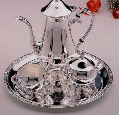 4 Piece Silver Plated Coffee Set