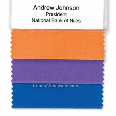 4"x1-5/8" Custom Stack A Ribbon Award - 2 Line Maximum (1 Color)