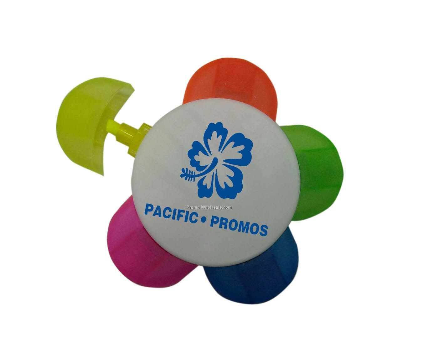 5 Color Highlighter Flower Shaped