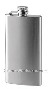 5 Oz. Slim Rimless Flask W/ Brushed Finish