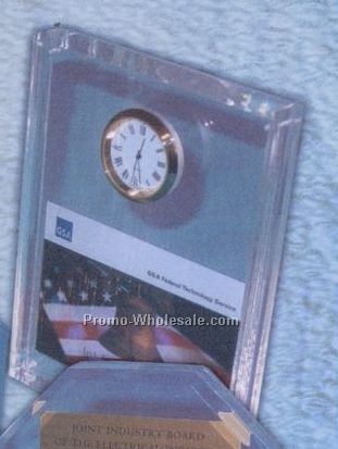 5"x6"x7/8" Desktop Sandwichment 2 Part Clock Embedment