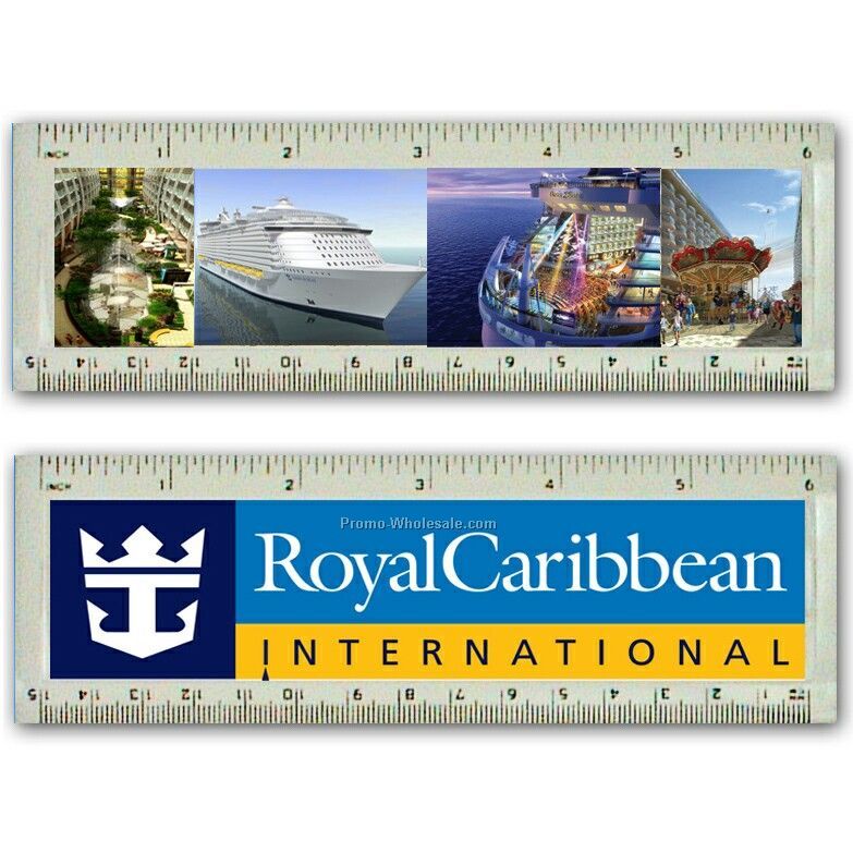 6" Acrylic Ruler; 3d Lenticular; Custom Image - Stock, Custom