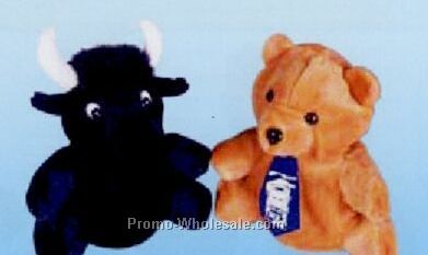 7" Reversible Black Bull / Bear Puppet