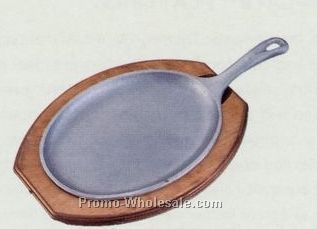 7-1/4"x9-1/2" Birchwood Holder With Sandcast Skillet