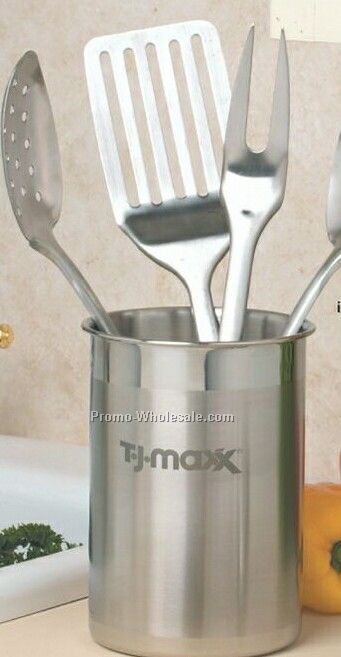 7 Piece Kitchen Utensil Set W/Steel Crock