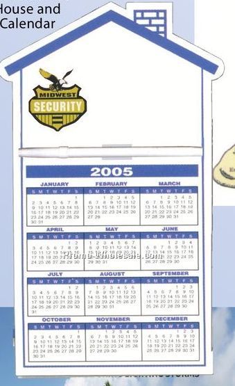 8-1/2"x11" House Shape Custom Write On Memo Boards W/ Calendar