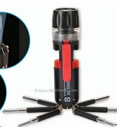 8-in-1 Screwdriver Set W/ LED Torch