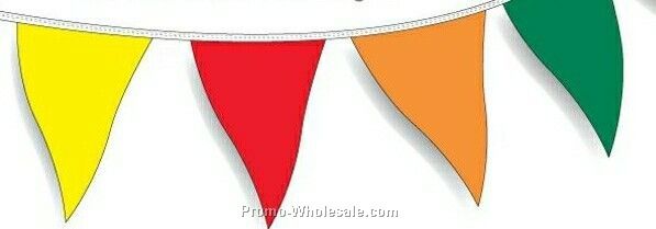 9"x12" Spectrum Mass 50' Pennants W/ 36 Per String - Red/ White/ Blue