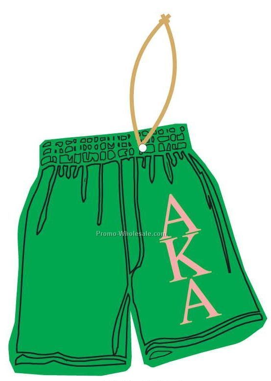 Alpha Kappa Alpha Sorority Shorts Ornament W/ Mirror Back (4 Square Inch)