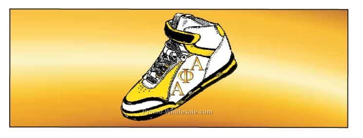 Alpha Phi Alpha Fraternity Shoe Panoramic Badge W/ Metal Pin(1-5/8"x4-5/8")