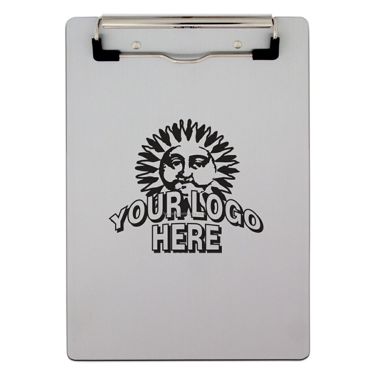 Aluminum Memo Size Clipboard With Low Profile Clip