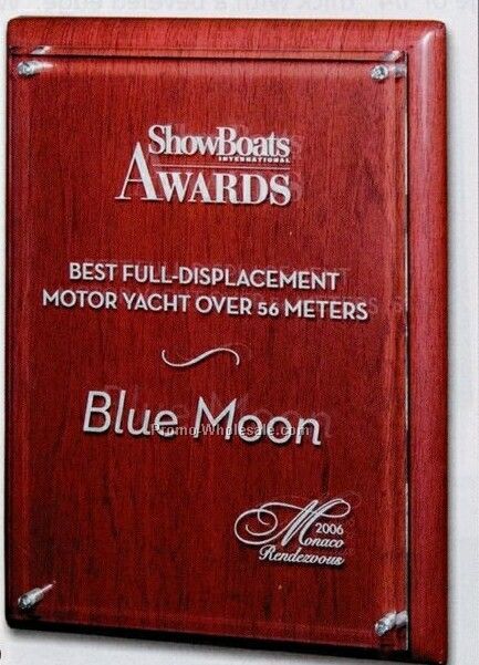 Baby Grand Series Piano Wood & Acrylic Award Plaque (Laser Engraved)