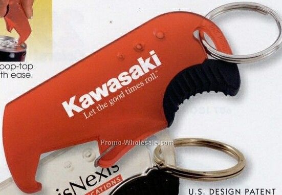 Beverage Pro Dual Action Bottle & Can Opener W/ Key Chain
