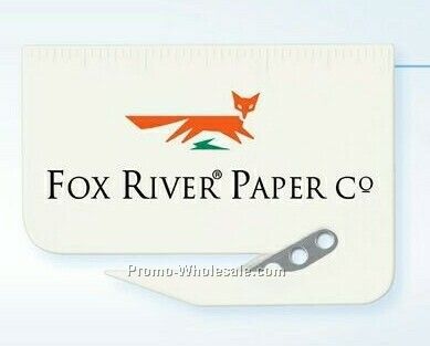 Biz Card Letter Opener With Ruler - Translucent