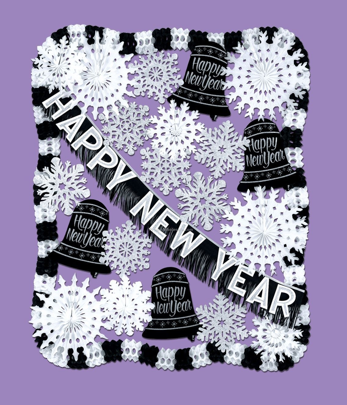Black & White New Year Decorating Kit