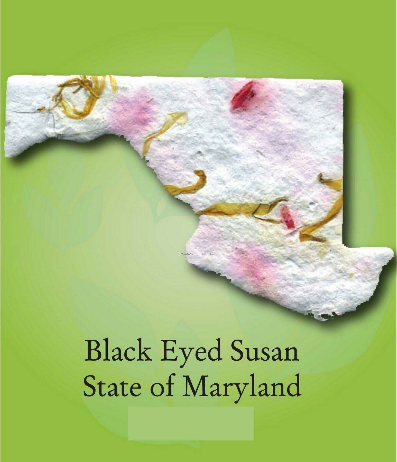 Black Eyed Susan State Of Maryland Ornament W/ Embedded Seed