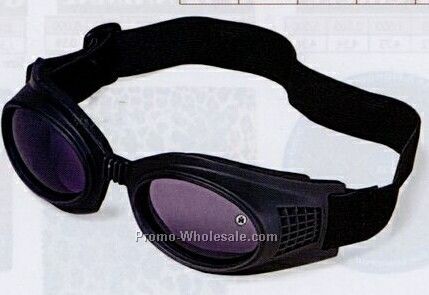 Black Goggles W/ Shock Absorbent Guard & Rubber Frames