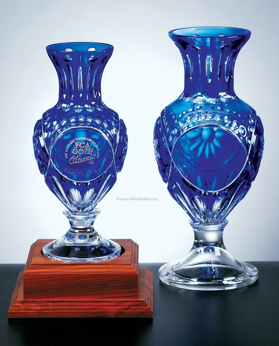 Blue Floral Vase Award (Small)