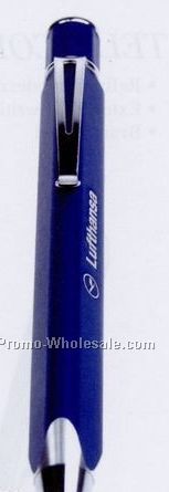 Blue Triangle Pen With Ruler