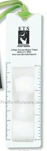 Bookmark W/ Fresnel Lens Magnifier/ Ruler & Book Band