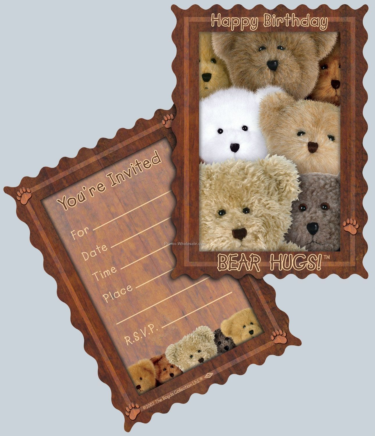 Boyds Bears Birthday Invitations - Bear Hugs