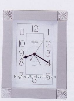 Bulova Ridgecrest Alarm Clock With Hinged Easel Back-long Term Cont.