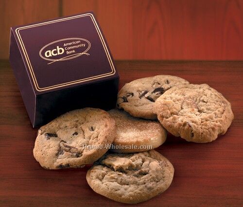 Burgundy Gift Box W/ Gourmet Cookies