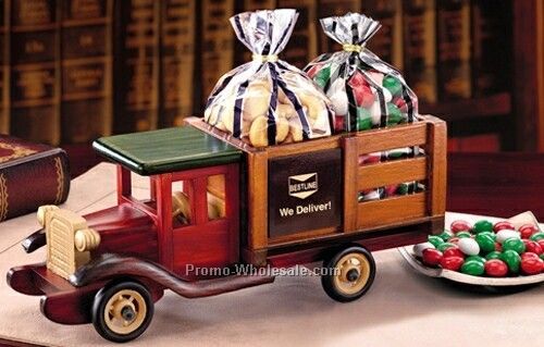 Cashews & Chocolate Gourmet Mints In A Classic Wooden 1925 Stake Truck