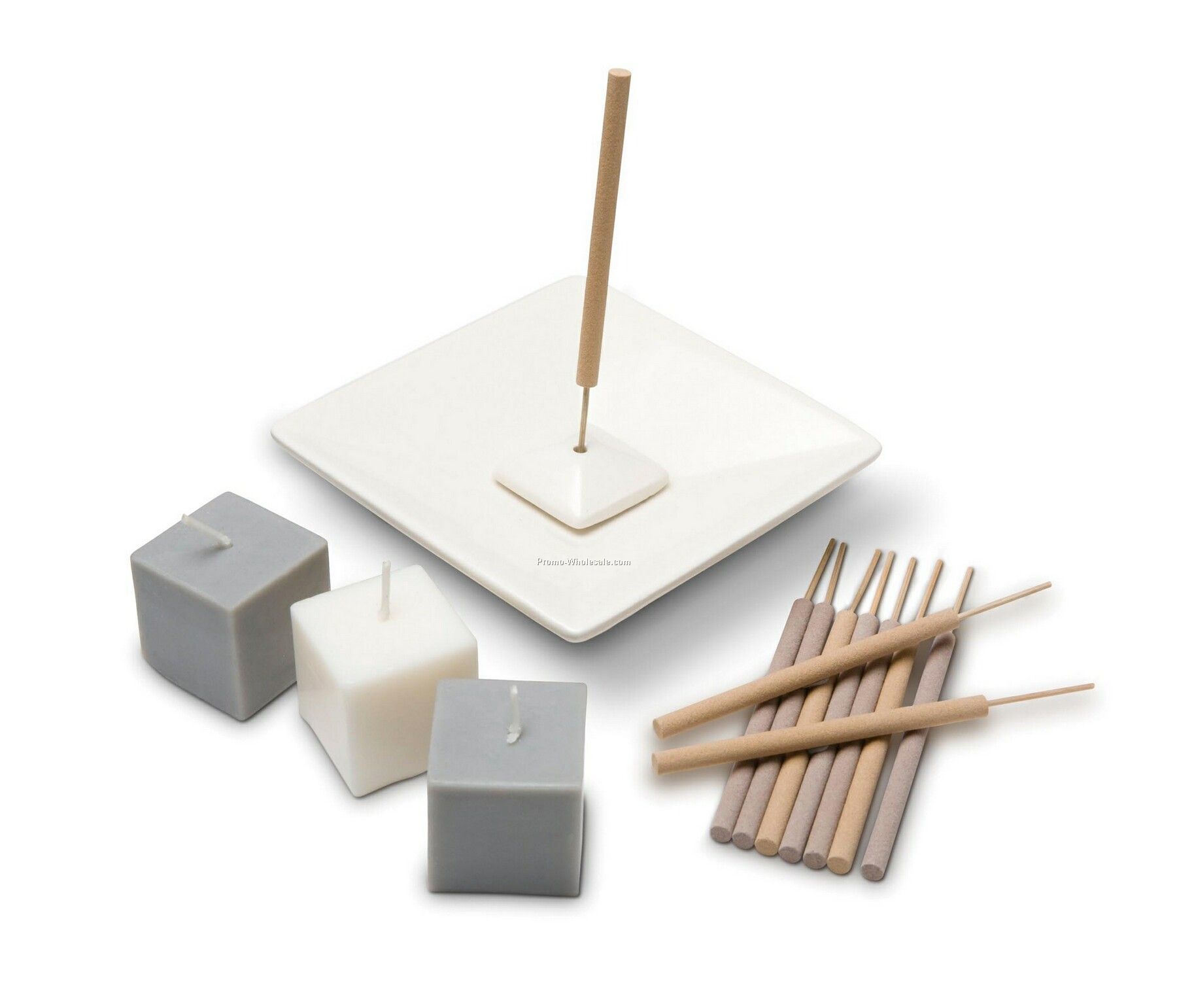 Ceramic Incense & Candle Set