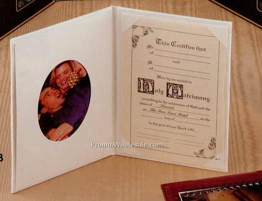 Certificate Holder W/ Oval Photo Frame
