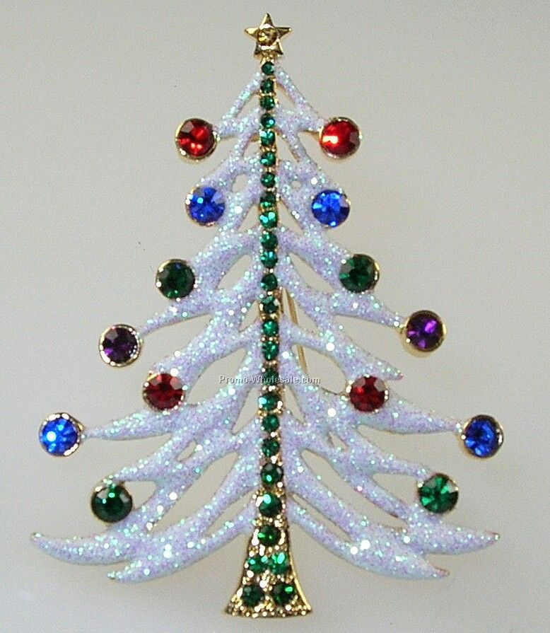 Christmas Rhinestone Broaches