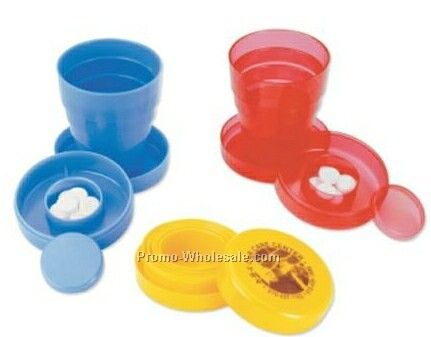 Collapsible Cup W/ Pill Holder