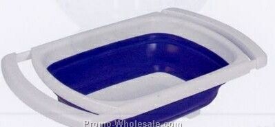 Collapsible Over The Sink Colander (Blue)