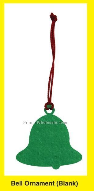 Color Floral Seed Paper Ornament - Bell (No Imprint)
