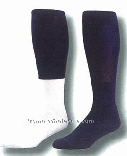 Colored Top Or Solid Nylon Top Heel & Toe Football Socks (10-13 Large)