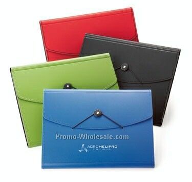 Colorplay Executive Portfolio W/ Expandable Files & 50 Sheet Notepad