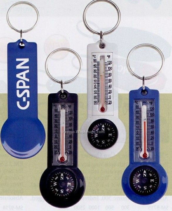 Compass/ Thermometer/ Key Ring
