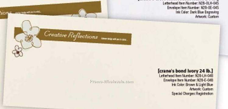 Crane's Crest Natural White Envelopes W/ 1 Standard & Black Ink