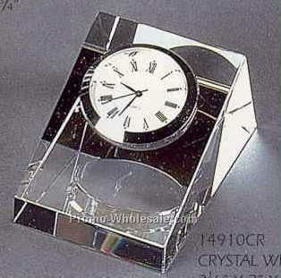 Crystal Wedge Clock