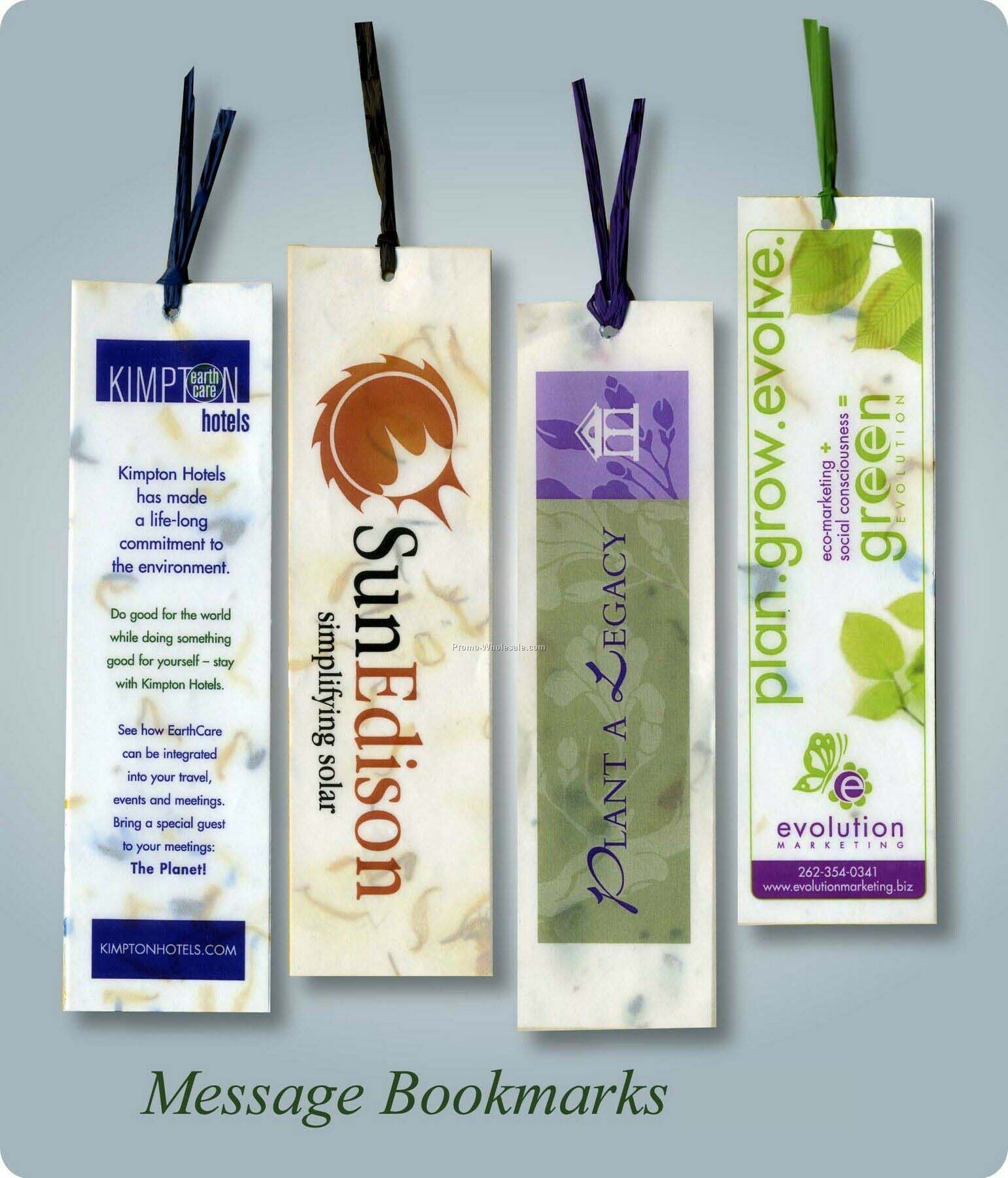 Custom Message Bookmark Embedded W/ Chive Seed
