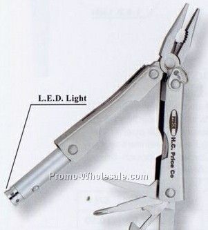 Dakota Multi-function Mini-tool With LED Light (Silver)