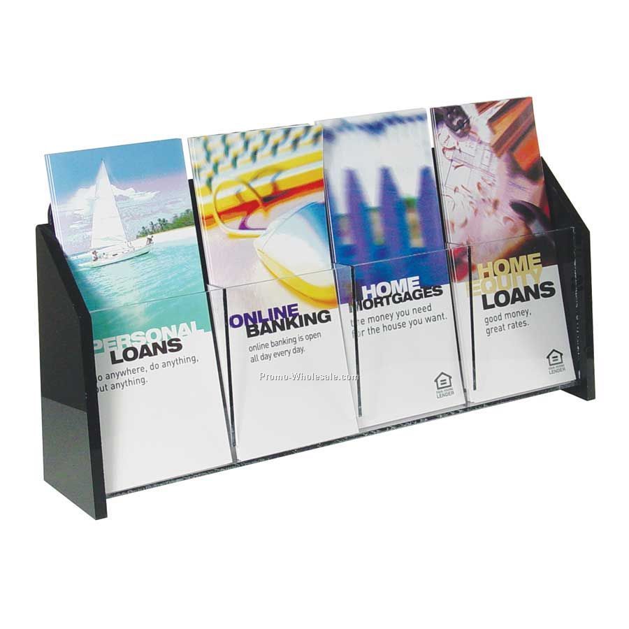 Deluxe 4-pocket Acrylic Brochure Holder - Wall