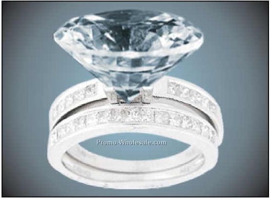 Description 21 2x31 2 Diamond Ring Solitaire Wedding Band Set
