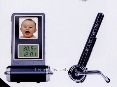 Digital Photo Frame W/ Clock & Thermometer