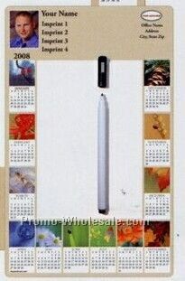 Flower Custom Photo Profile Calendar Magnetic Memo Board (5"x8")