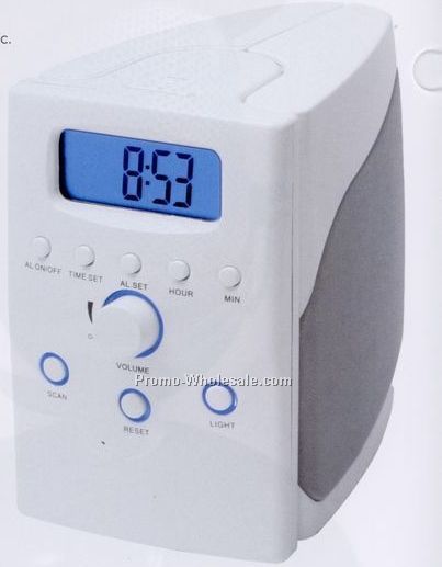 Foldable Speaker System W/ Digital Scan Radio & Alarm Clock